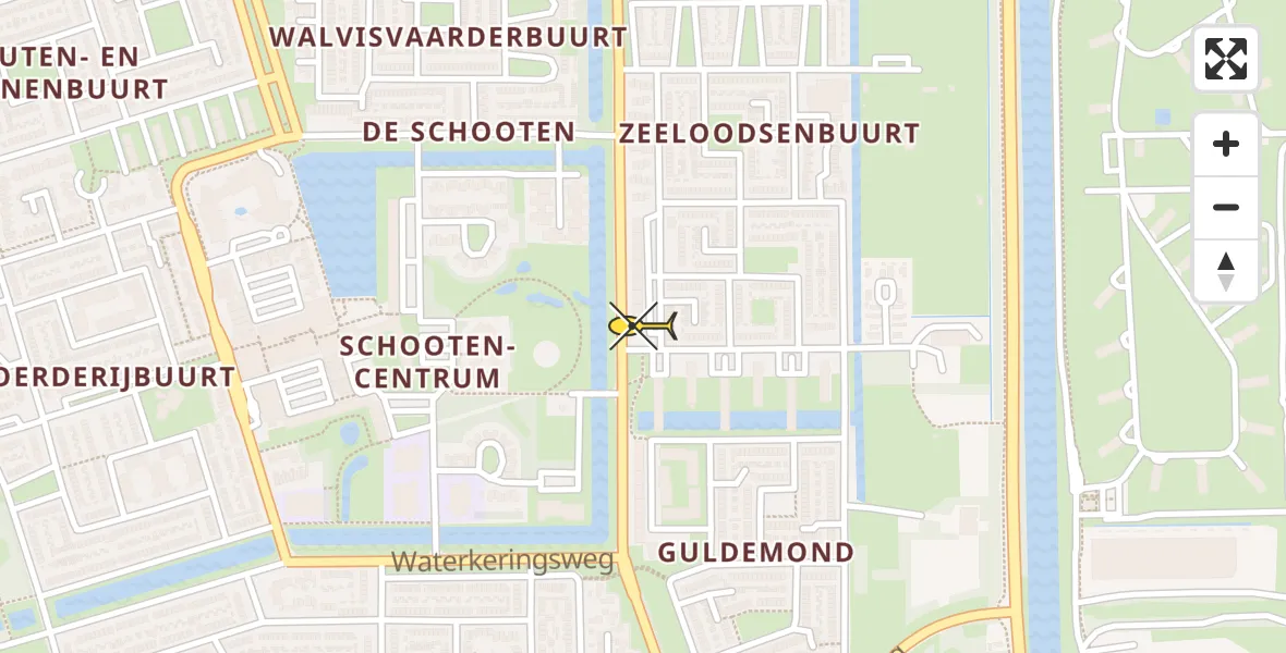 Vluchtroute Traumahelikopter van Vliegveld De Kooy naar Vliegveld De Kooy