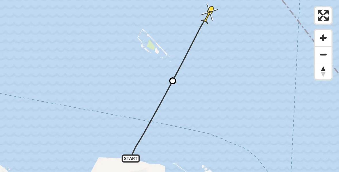 Routekaart van de vlucht: Politiehelikopter naar Enkhuizen