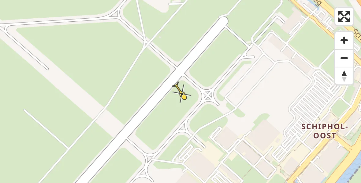 Vluchtroute Politiehelikopter van Schiphol naar Schiphol
