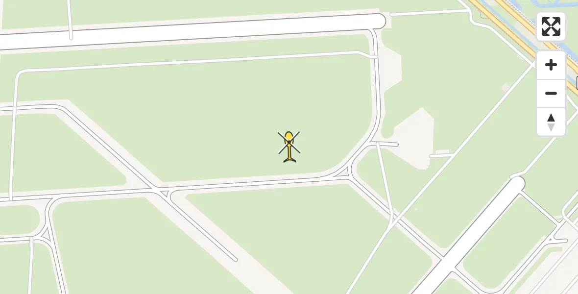 Vluchtroute Politiehelikopter van Schiphol naar Schiphol
