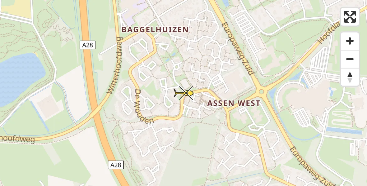 Routekaart van de vlucht: Lifeliner 4 naar Assen