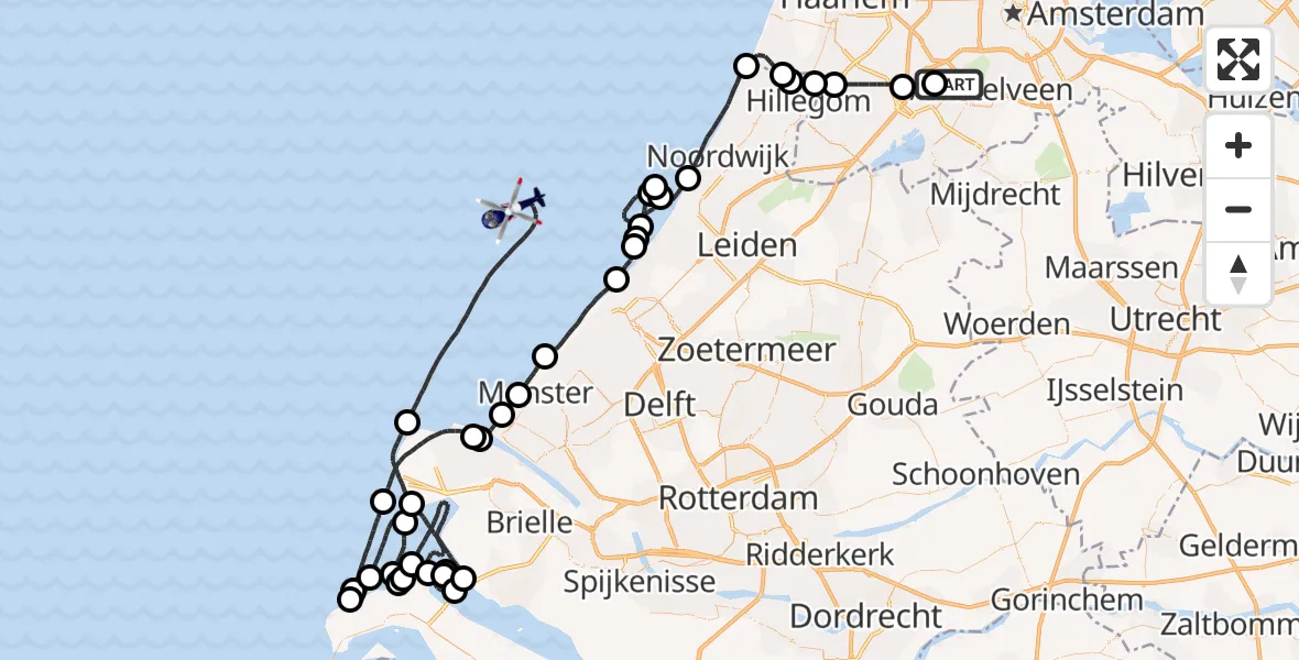 Vluchtroute Politiehelikopter Schiphol - , 17 juli 2023, 10:22
