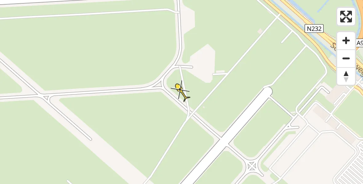 Vluchtroute Politiehelikopter van Schiphol naar Schiphol