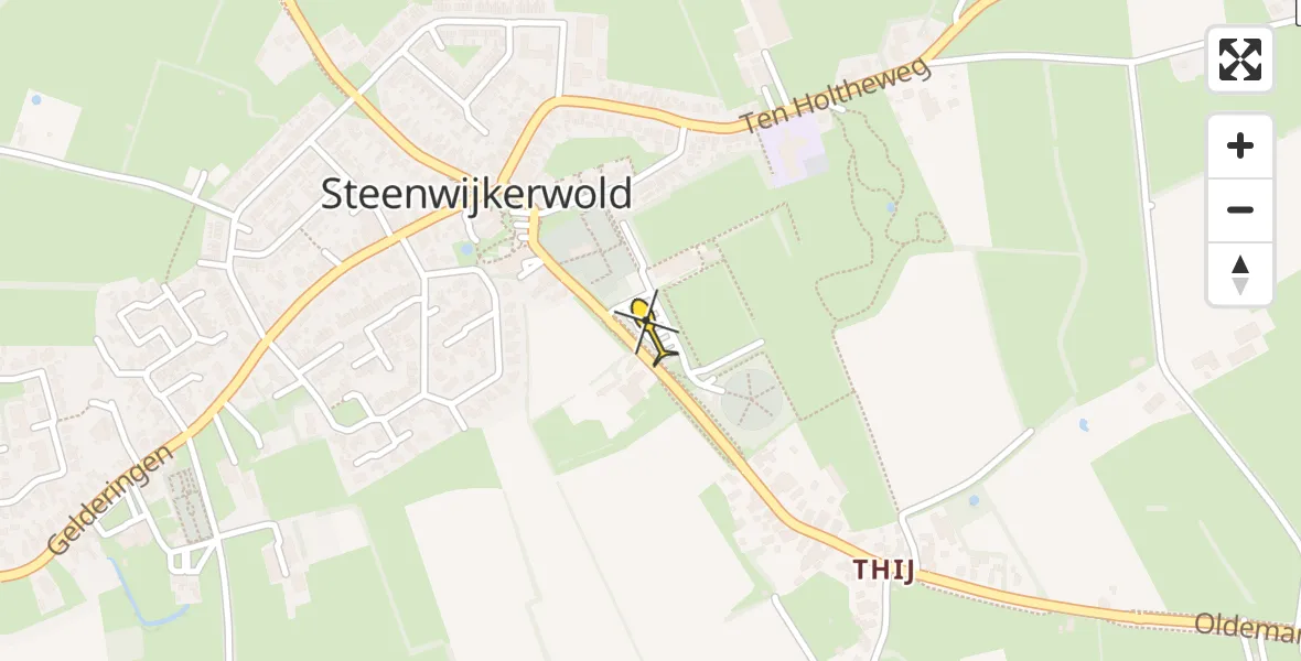 Routekaart van de vlucht: Lifeliner 4 naar Steenwijkerwold