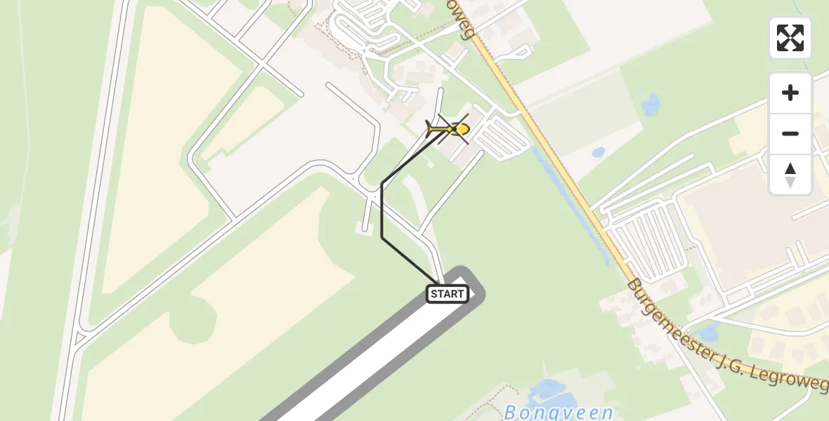 Routekaart van de vlucht: Lifeliner 4 naar Groningen Airport Eelde