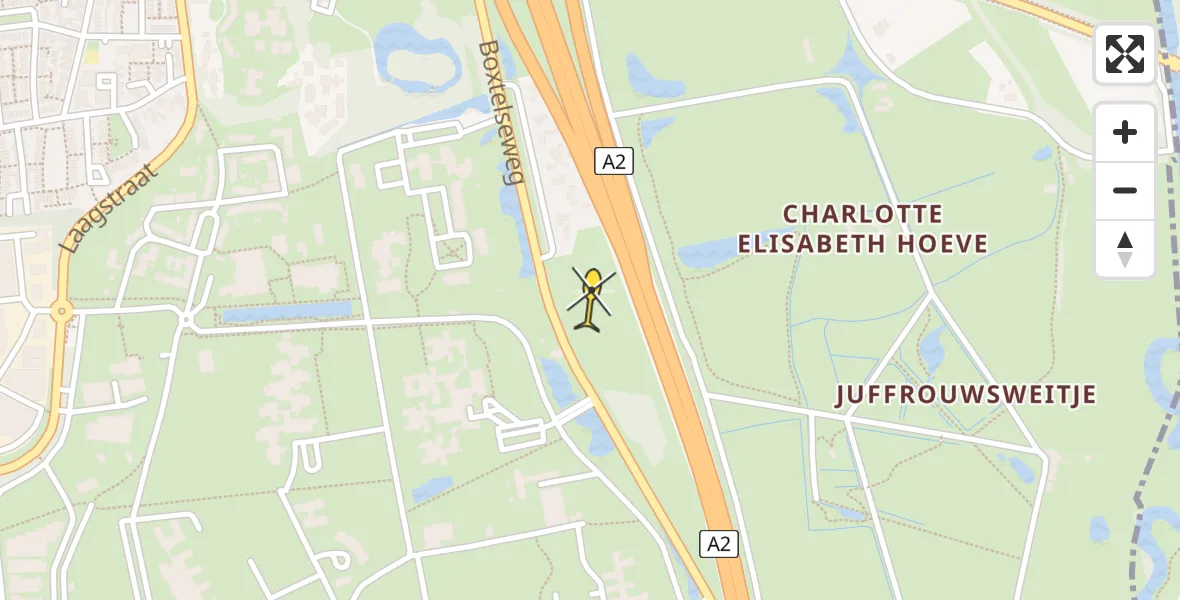 Routekaart van de vlucht: Traumahelikopter naar Vught