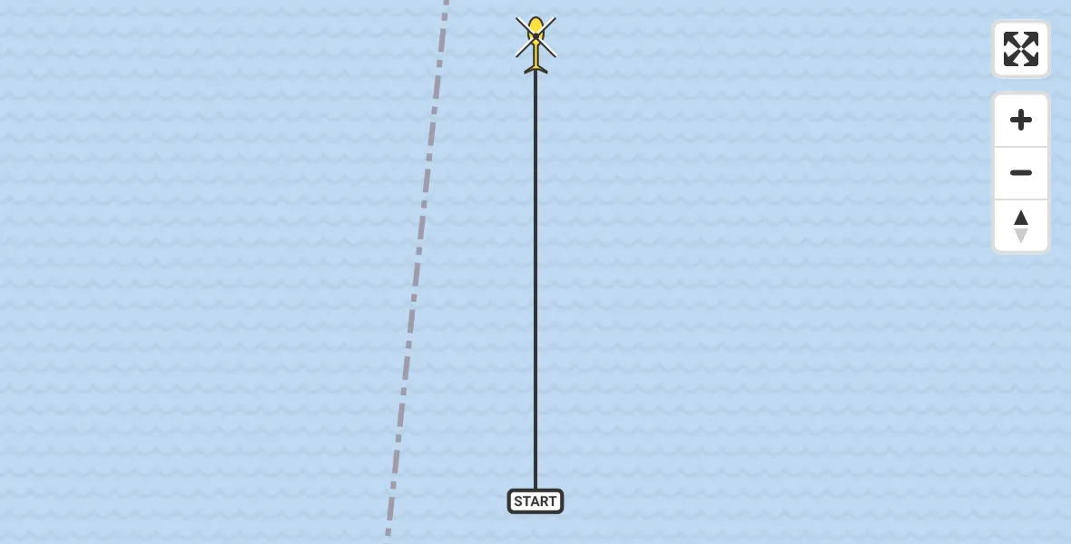 Routekaart van de vlucht: Politiehelikopter naar Urk