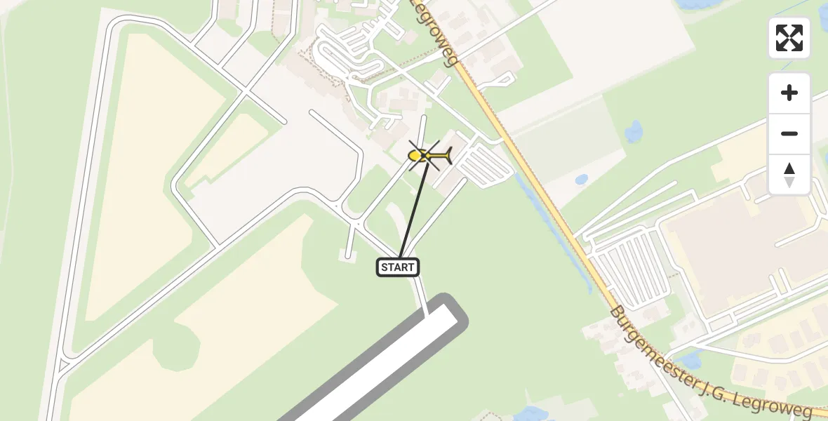 Routekaart van de vlucht: Lifeliner 4 naar Groningen Airport Eelde