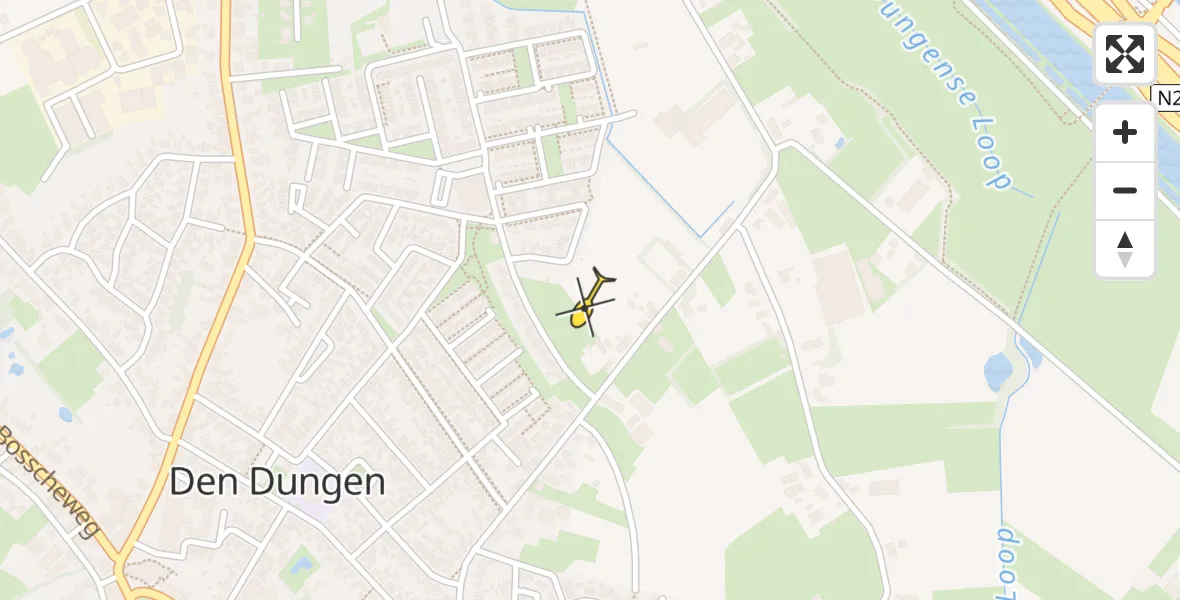 Routekaart van de vlucht: Lifeliner 3 naar Den Dungen