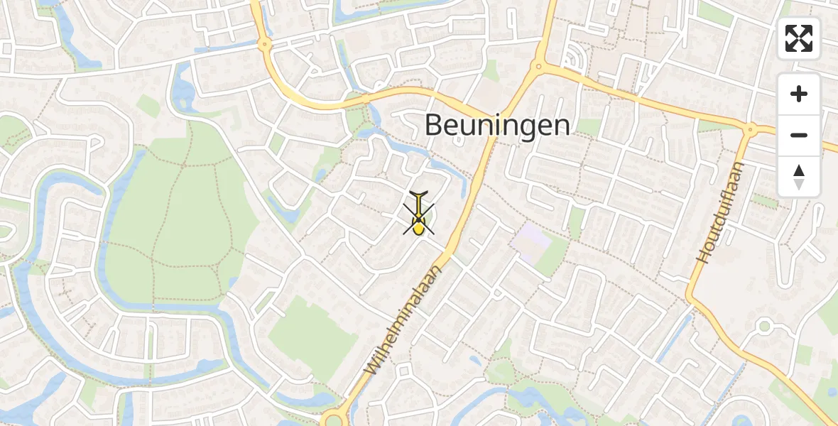 Routekaart van de vlucht: Lifeliner 3 naar Beuningen Gld