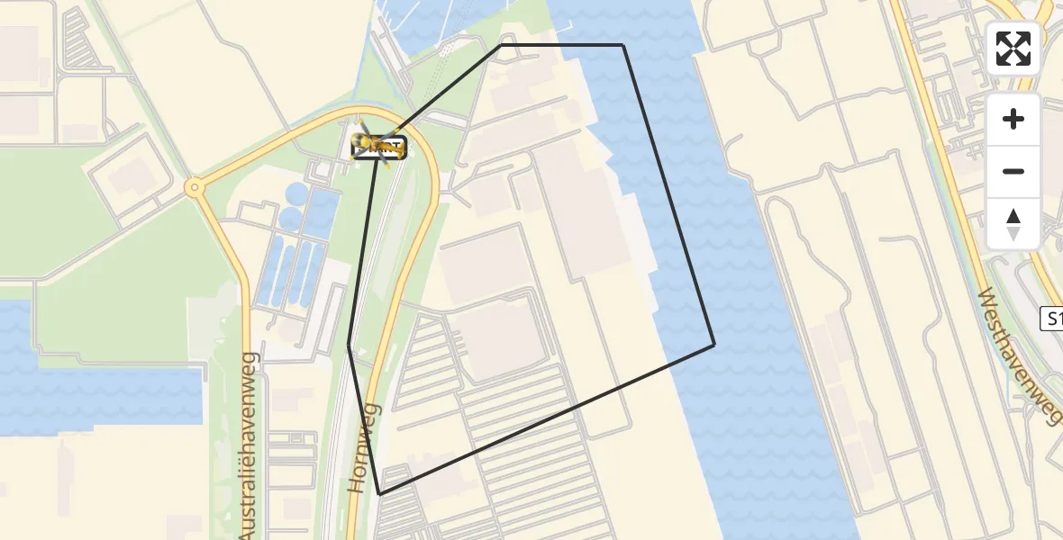 Vluchtroute Traumahelikopter Amsterdam Heliport - Amsterdam Heliport, 22 juli 2023, 17:03
