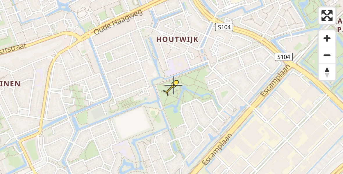 Routekaart van de vlucht: Lifeliner 2 naar Den Haag