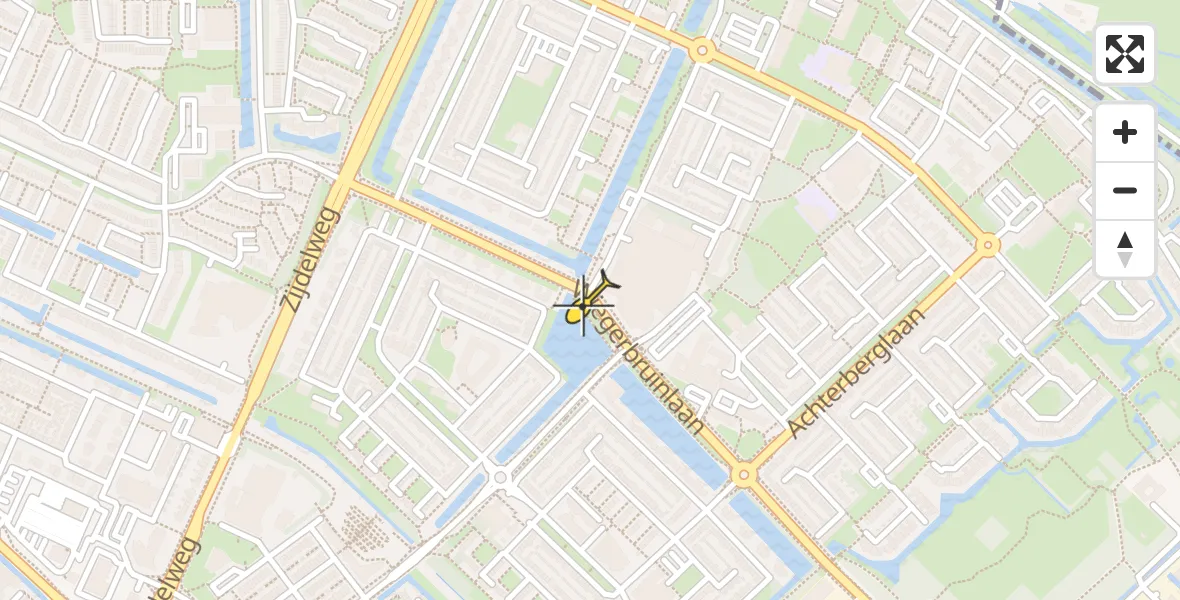 Routekaart van de vlucht: Traumahelikopter naar Uithoorn