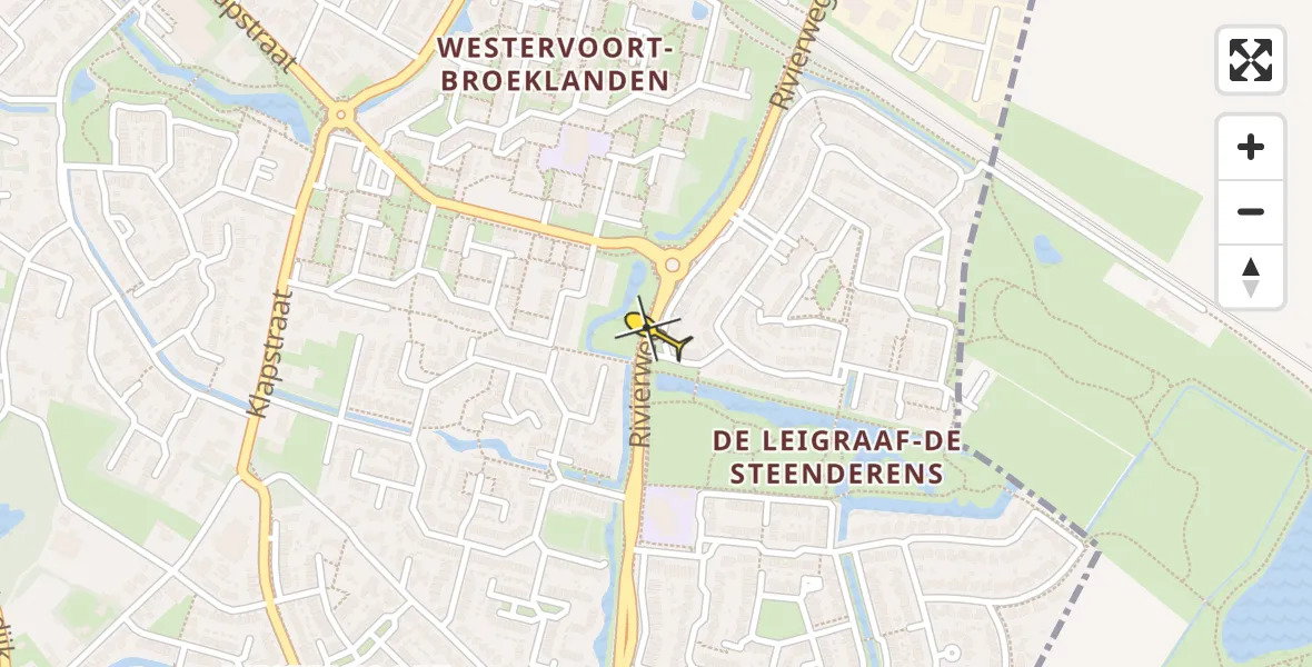 Routekaart van de vlucht: Lifeliner 3 naar Westervoort