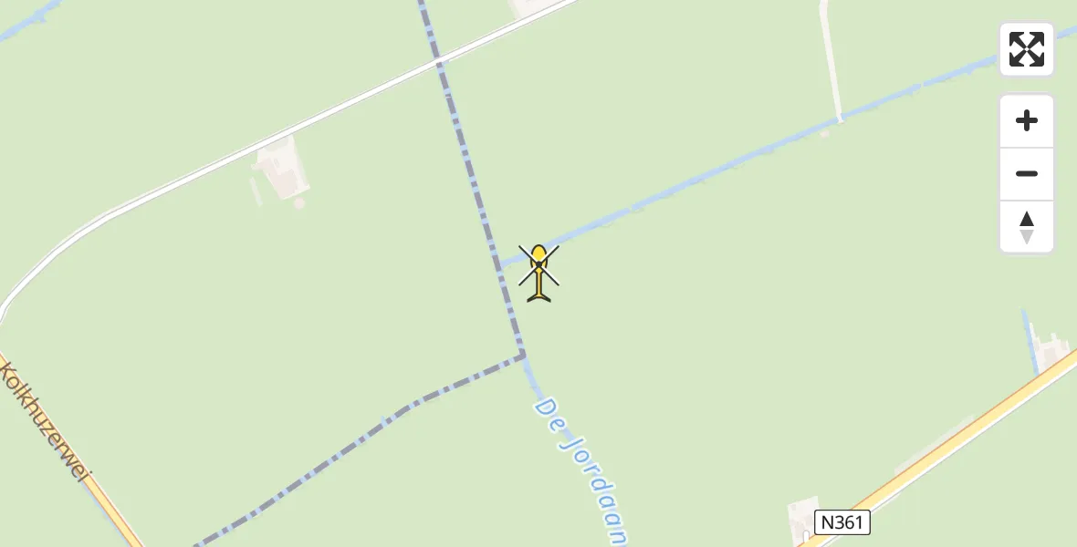 Routekaart van de vlucht: Ambulancehelikopter naar Rinsumageast