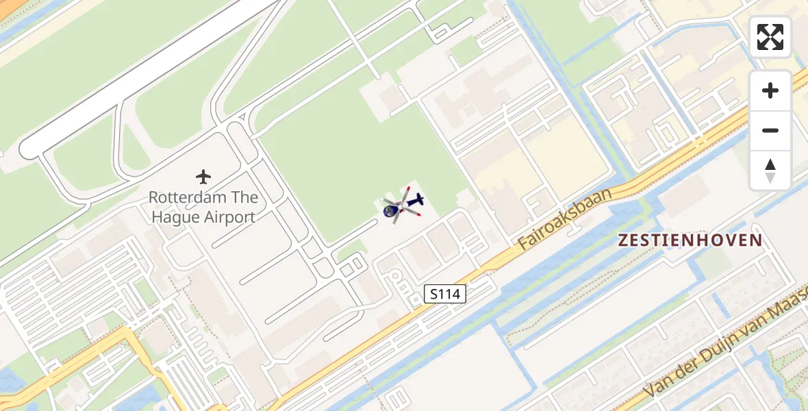 Vluchtroute Politiehelikopter Rotterdam The Hague Airport - Rotterdam The Hague Airport, 30 juli 2023, 15:46