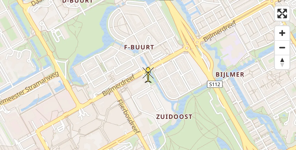 Routekaart van de vlucht: Lifeliner 2 naar Amsterdam