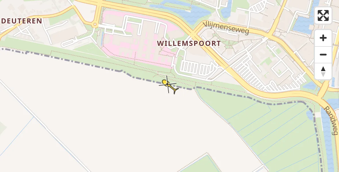 Routekaart van de vlucht: Lifeliner 3 naar 's-Hertogenbosch