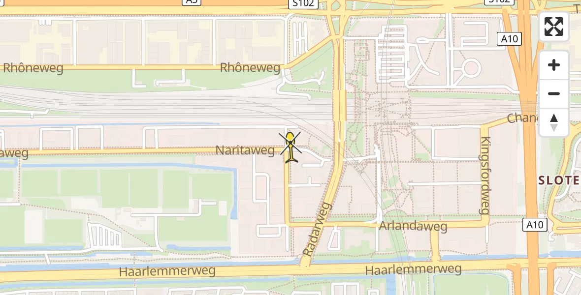 Vluchtroute Politiehelikopter van Amsterdam naar Amsterdam