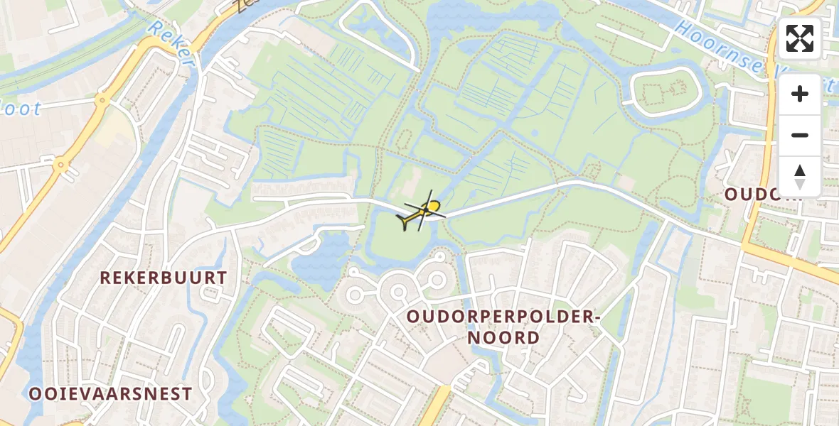 Routekaart van de vlucht: Lifeliner 1 naar Alkmaar