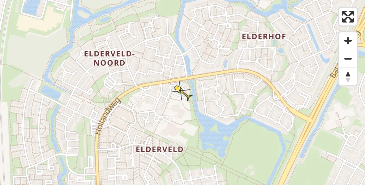 Routekaart van de vlucht: Lifeliner 3 naar Arnhem