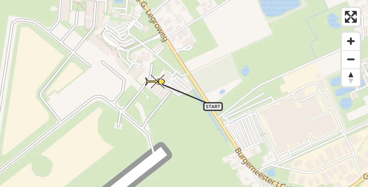 Routekaart van de vlucht: Lifeliner 4 naar Groningen Airport Eelde