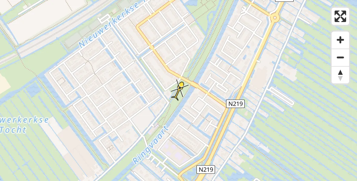Routekaart van de vlucht: Lifeliner 2 naar Nieuwerkerk aan den IJssel
