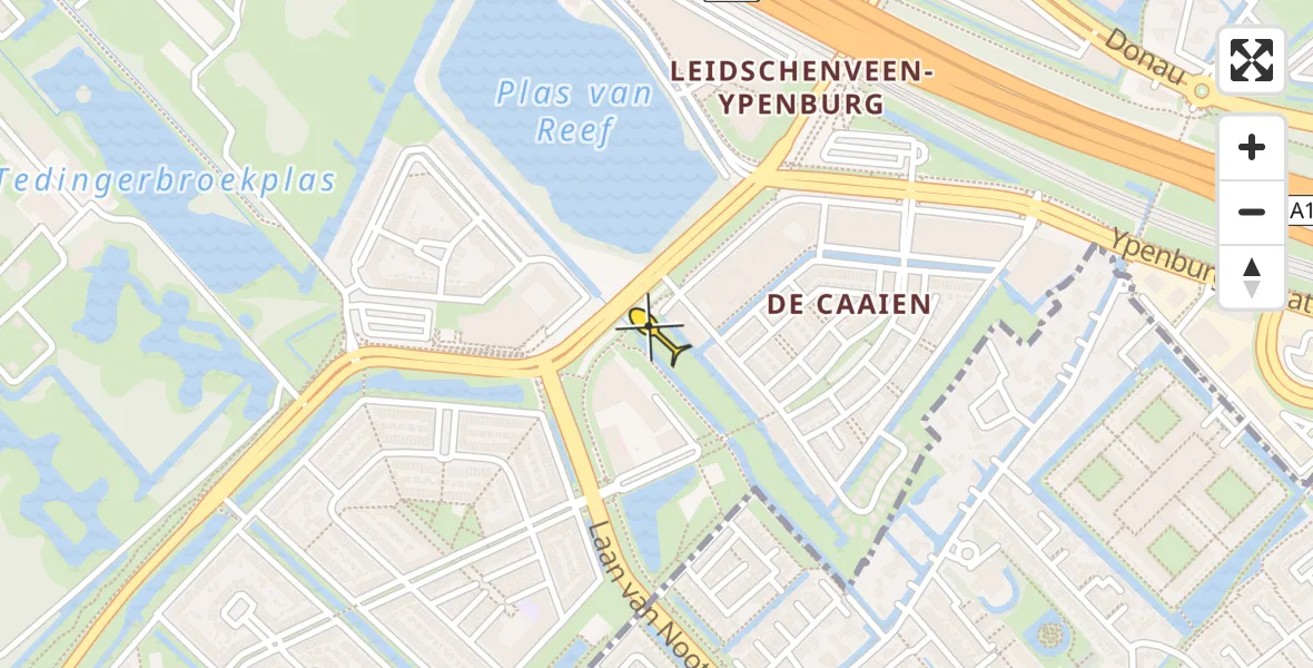 Routekaart van de vlucht: Lifeliner 2 naar Den Haag