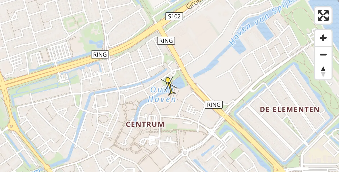 Routekaart van de vlucht: Traumahelikopter naar Spijkenisse