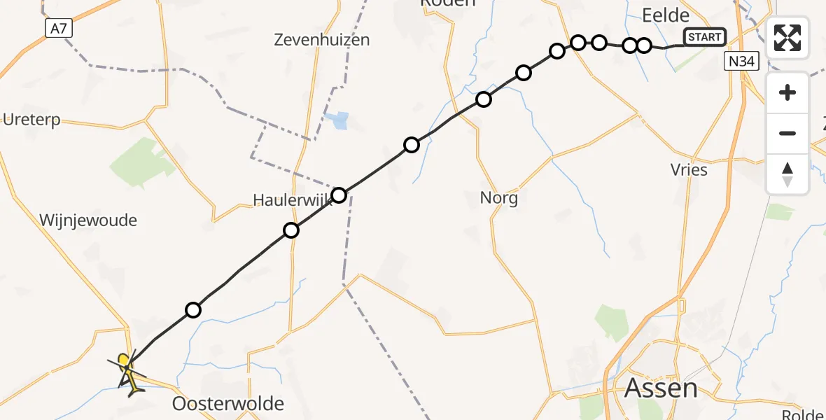 Routekaart van de vlucht: Lifeliner 4 naar Donkerbroek