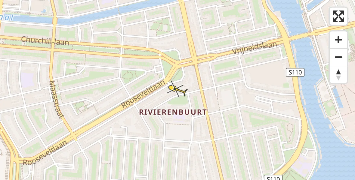 Vluchtroute Traumahelikopter van Amsterdam naar Amsterdam