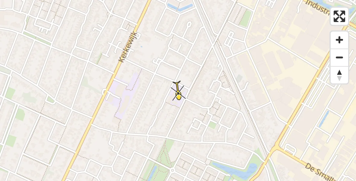 Routekaart van de vlucht: Lifeliner 3 naar Veenendaal