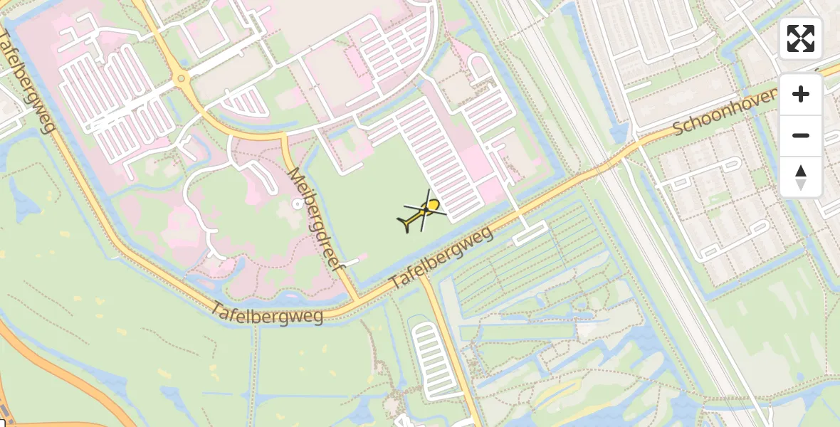 Vluchtroute Traumahelikopter van Academisch Medisch Centrum (AMC) naar Academisch Medisch Centrum (AMC)