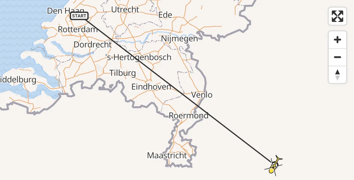 Routekaart van de vlucht: Traumaheli naar Sankt Augustin