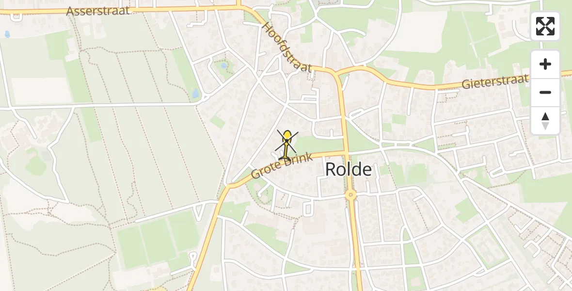 Routekaart van de vlucht: Traumahelikopter naar Rolde