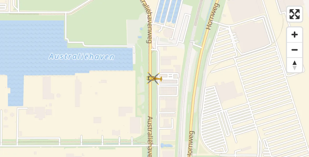 Vluchtroute Traumahelikopter Amsterdam Heliport - Amsterdam Heliport, 10 augustus 2023, 10:37