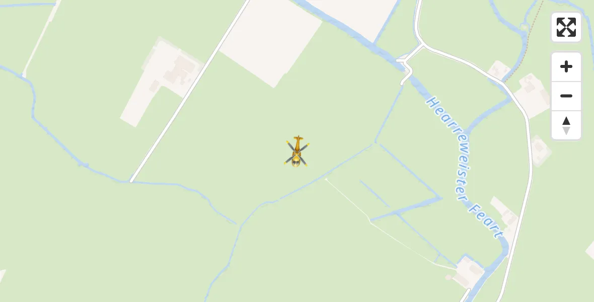 Vluchtroute Traumahelikopter Wânswert - Wânswert, 10 augustus 2023, 18:32
