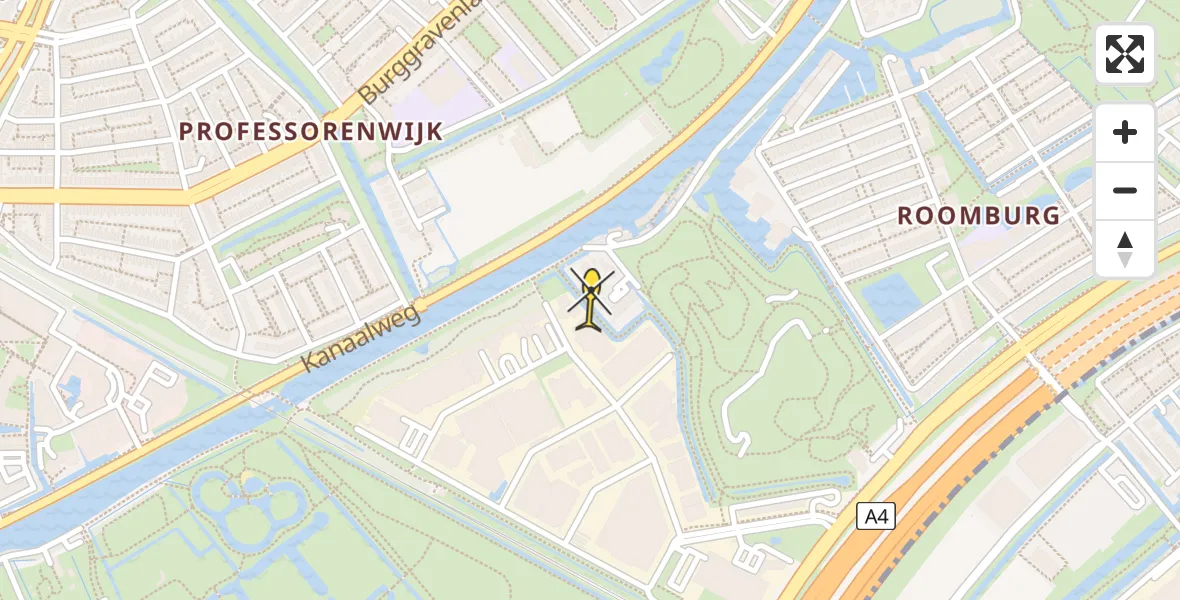 Routekaart van de vlucht: Lifeliner 1 naar Leiden