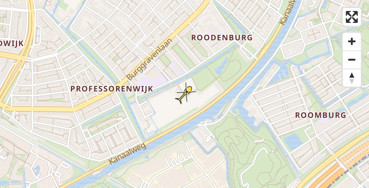 Routekaart van de vlucht: Lifeliner 1 naar Leiden