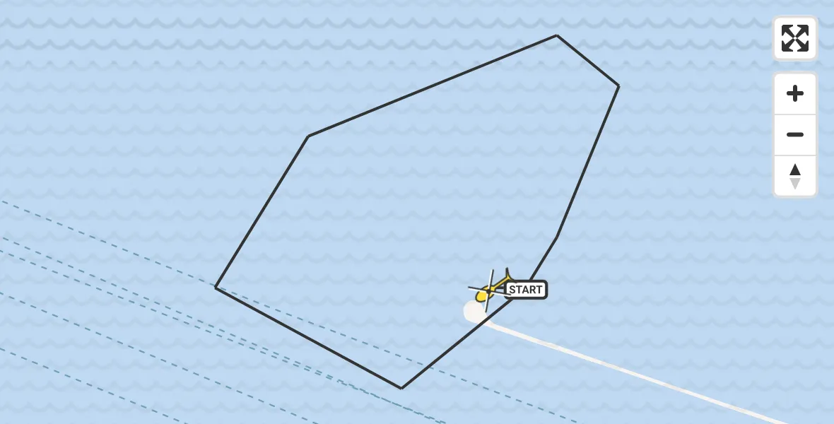 Routekaart van de vlucht: Politiehelikopter naar Hoek van Holland