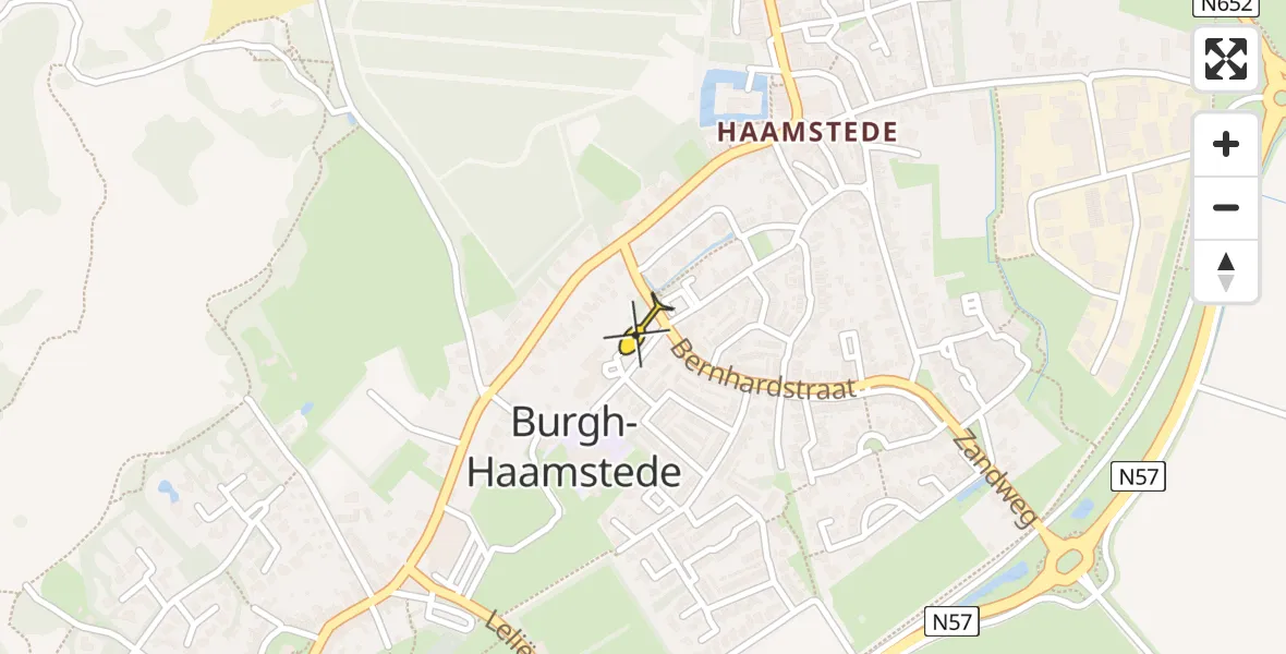 Routekaart van de vlucht: Lifeliner 2 naar Burgh-Haamstede