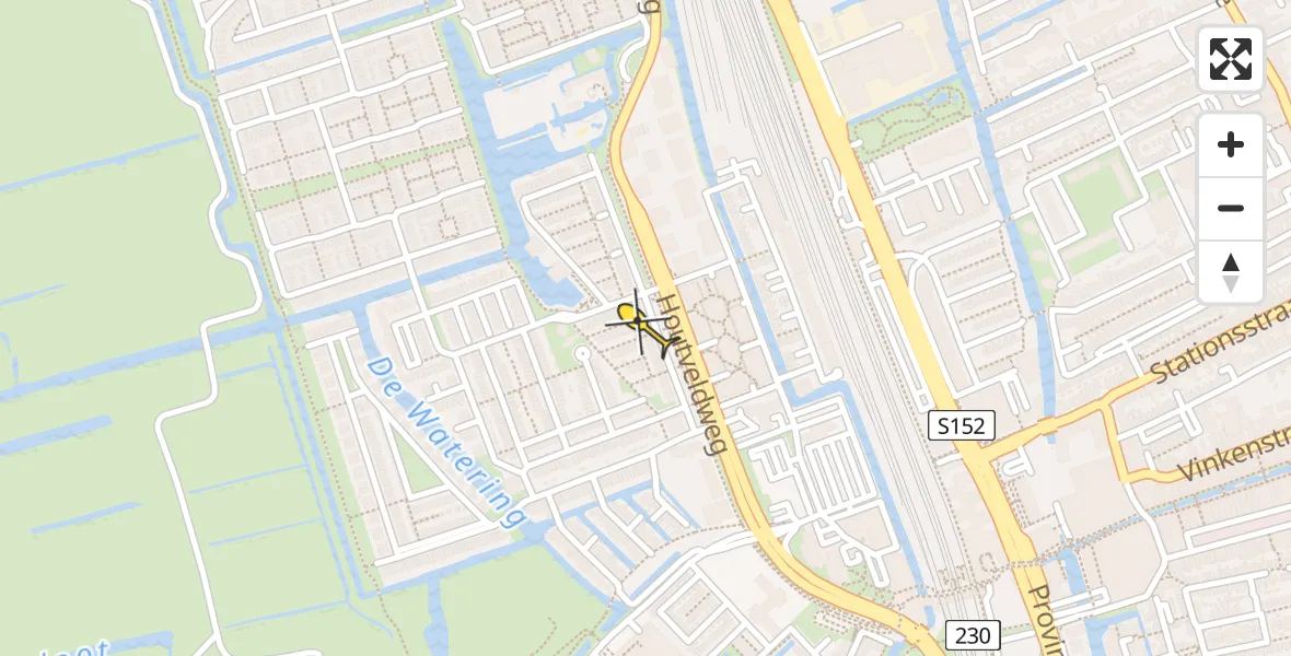 Routekaart van de vlucht: Traumahelikopter naar Zaandam