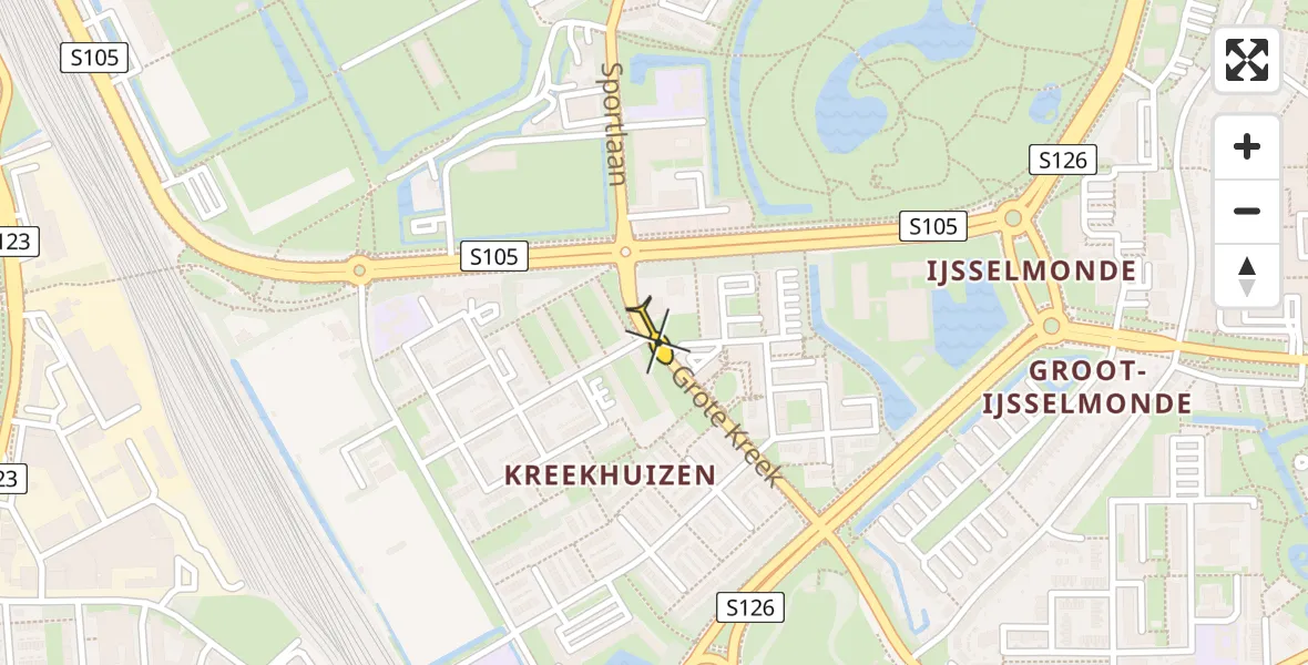 Routekaart van de vlucht: Lifeliner 2 naar Rotterdam