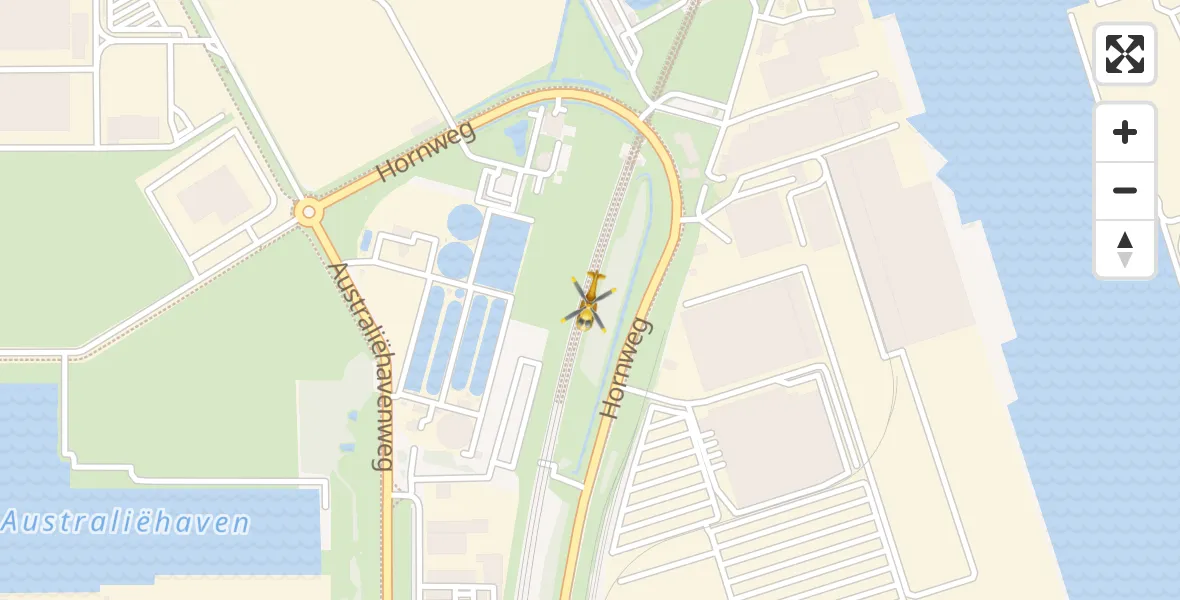 Vluchtroute Traumahelikopter Amsterdam Heliport - Amsterdam Heliport, 13 augustus 2023, 16:35