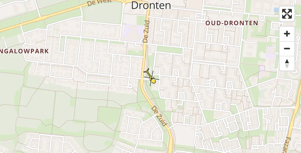 Routekaart van de vlucht: Lifeliner 1 naar Dronten