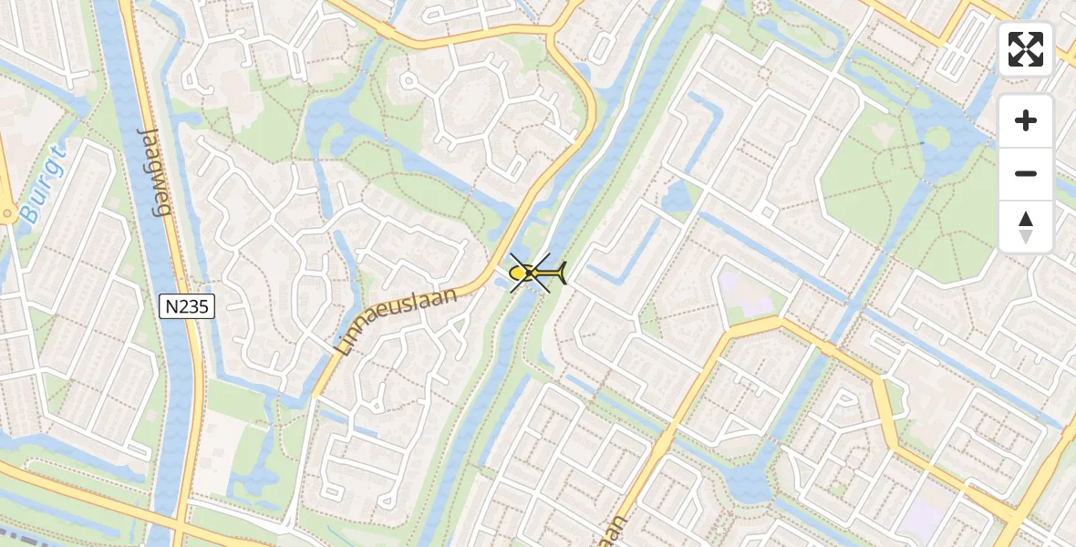 Routekaart van de vlucht: Traumahelikopter naar Purmerend