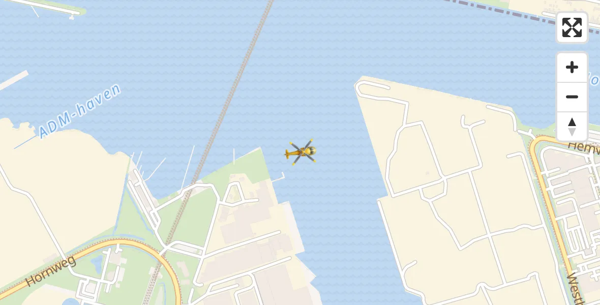 Vluchtroute Traumahelikopter Amsterdam Heliport - Amsterdam Heliport, 15 augustus 2023, 19:09