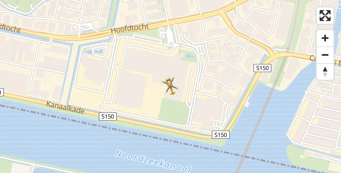 Vluchtroute Traumahelikopter Amsterdam Heliport - Amsterdam Heliport, 16 augustus 2023, 07:44
