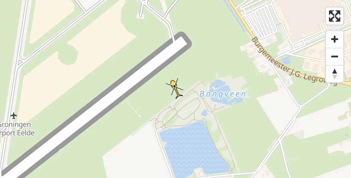 Routekaart van de vlucht: Lifeliner 4 naar Groningen Airport Eelde