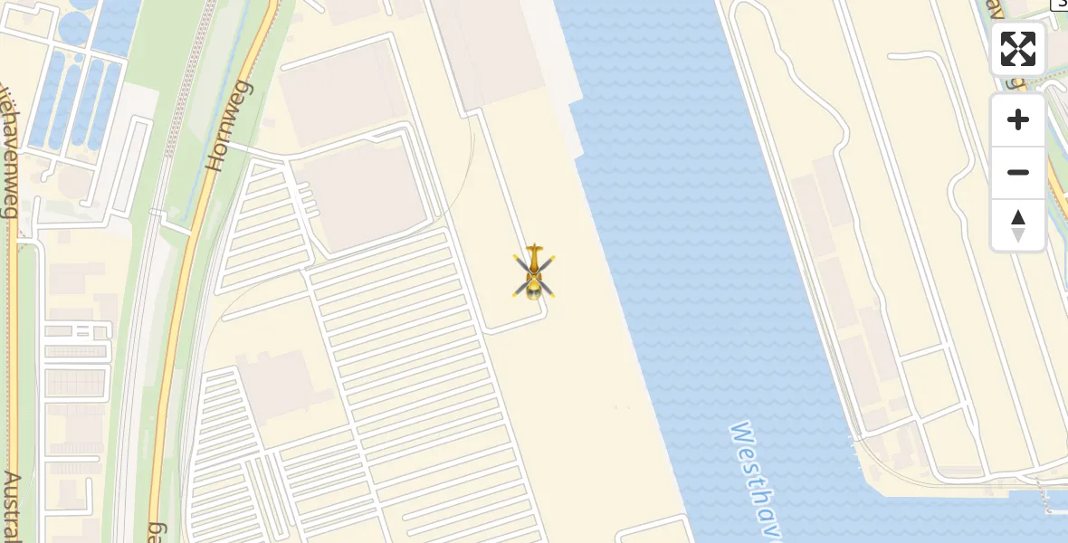 Vluchtroute Traumahelikopter Amsterdam Heliport - Amsterdam Heliport, 17 augustus 2023, 08:30